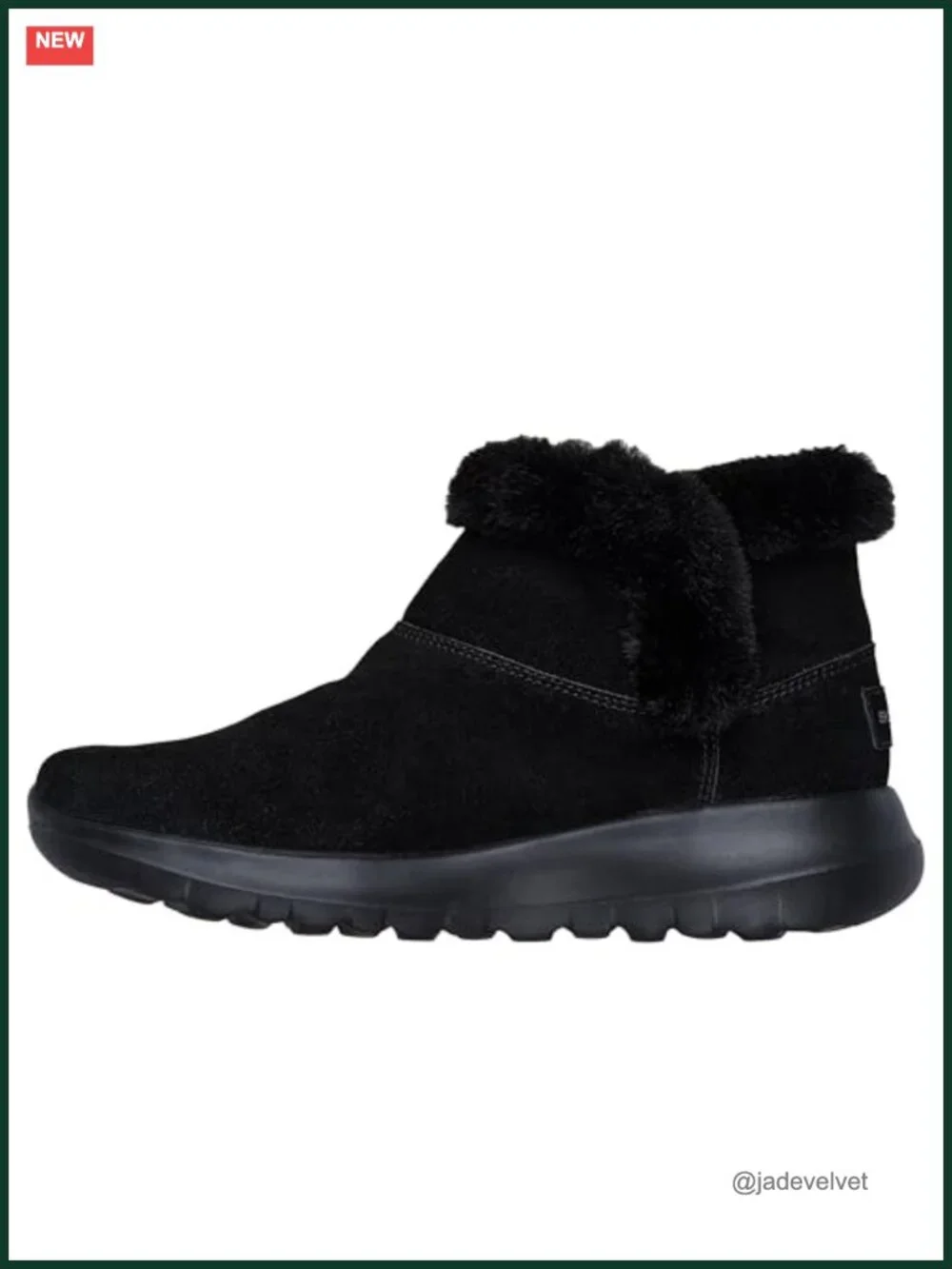 Skechers On-The-Go Joy Suede Ankle Boot with Faux Fur Trim